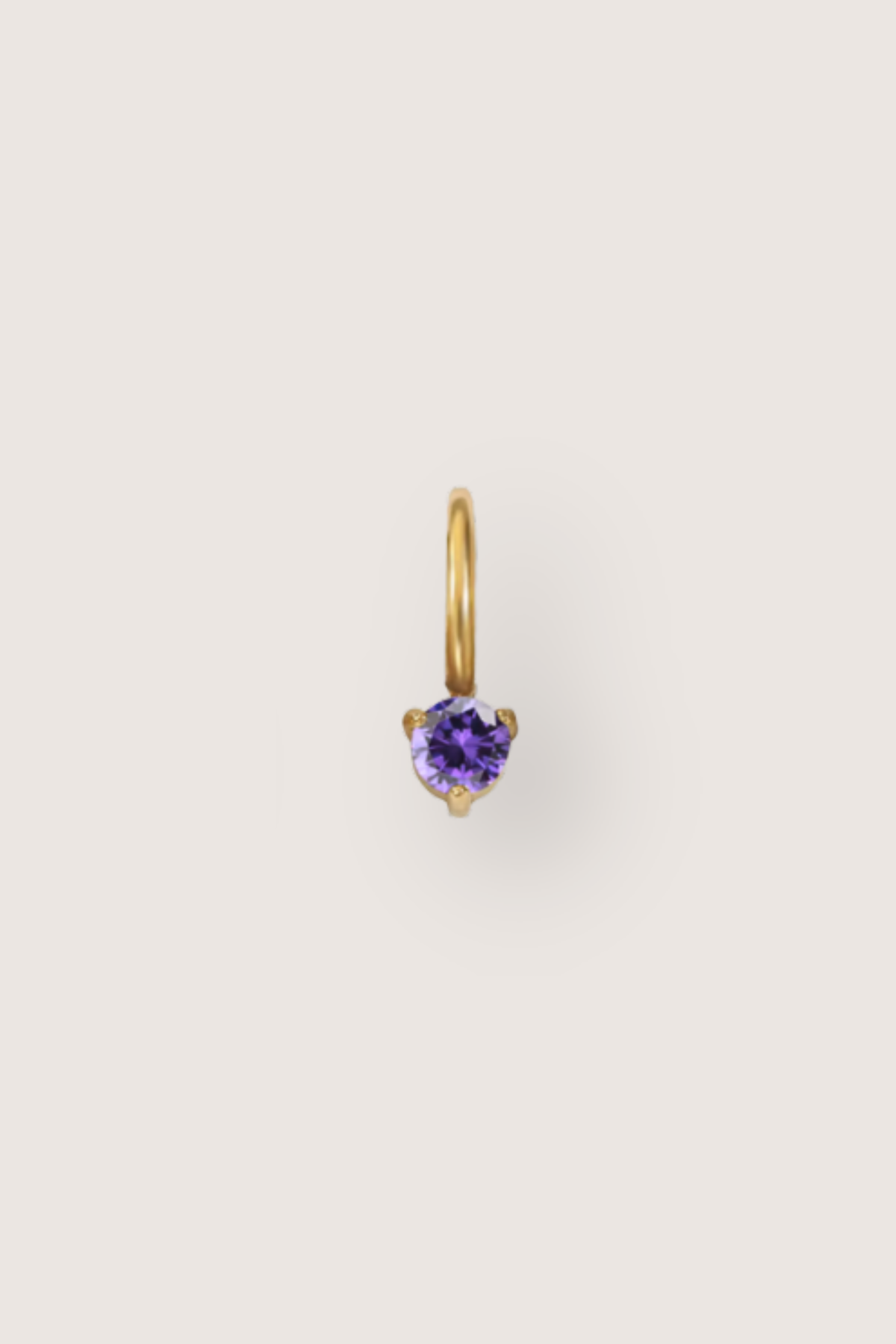 Tiny Round Birthstone Charm