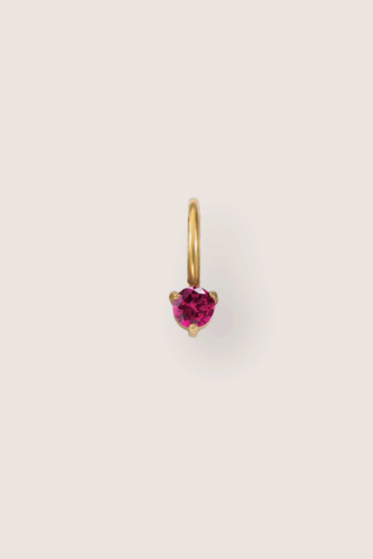 Tiny Round Birthstone Charm