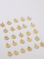 Crystal Letter Disc Charm