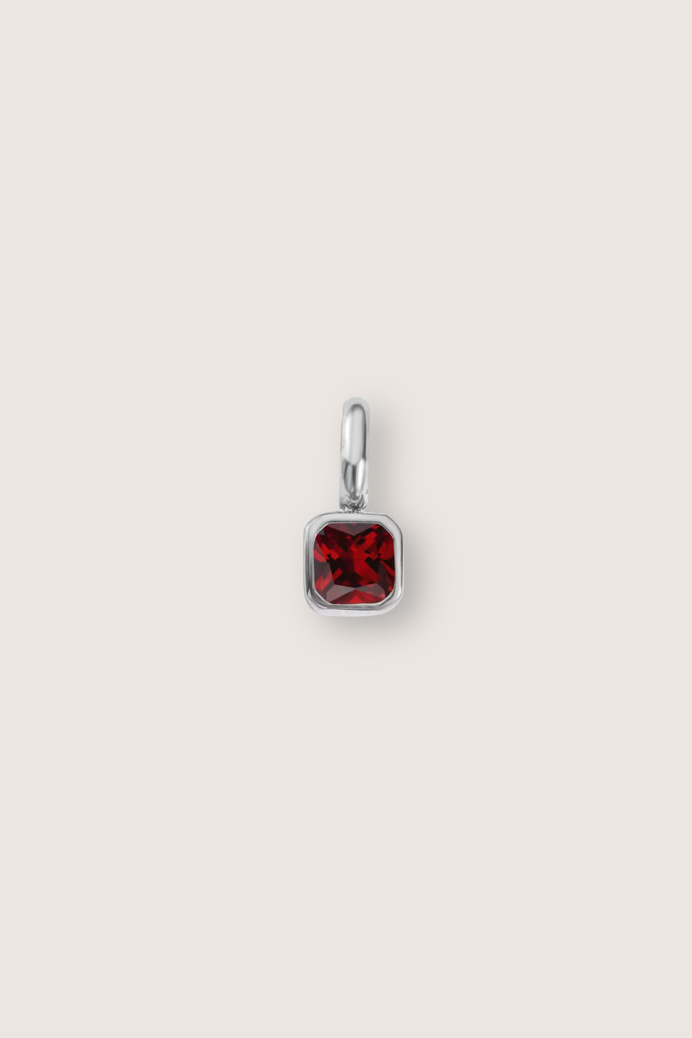 Square Birthstone Charm