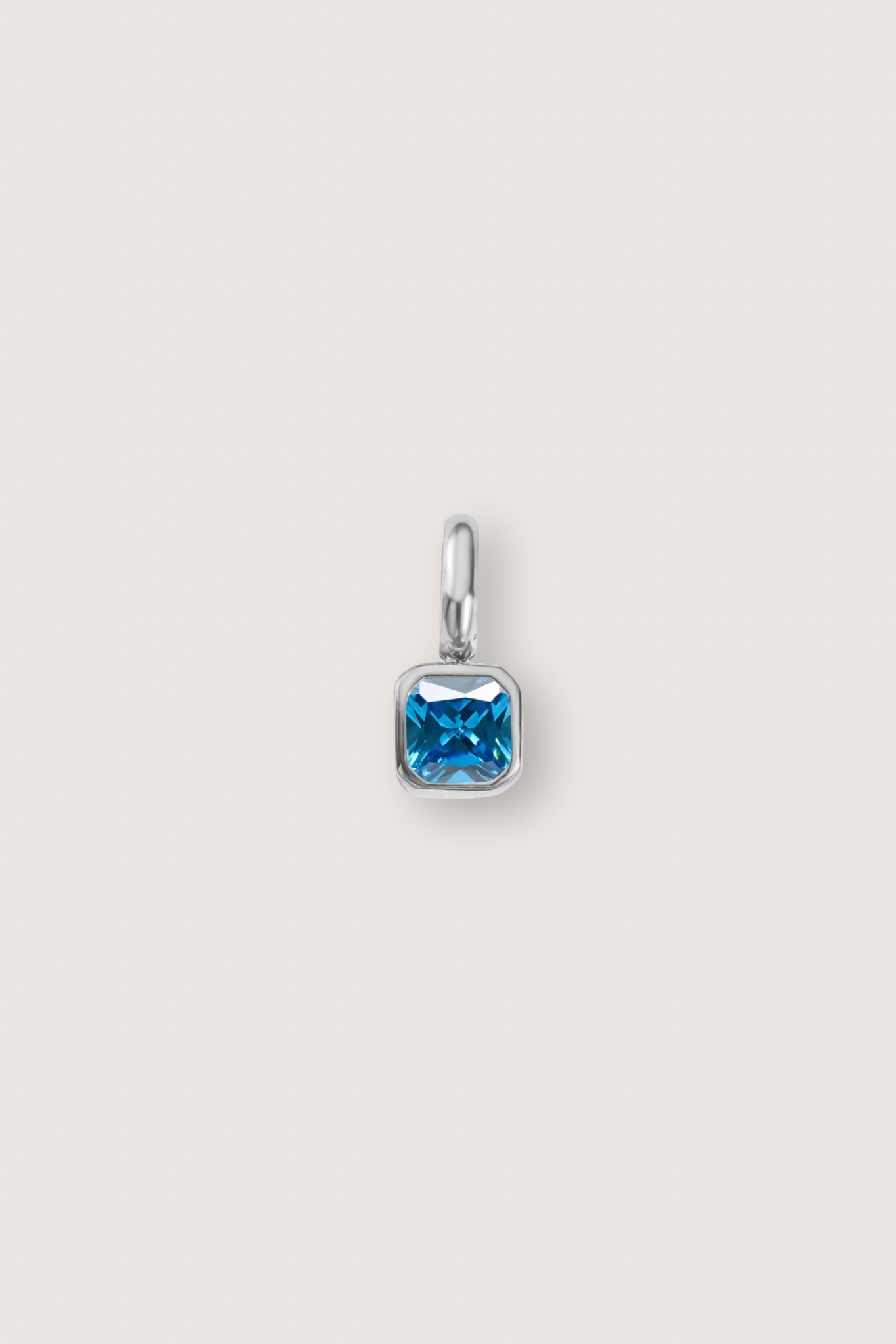 Square Birthstone Charm