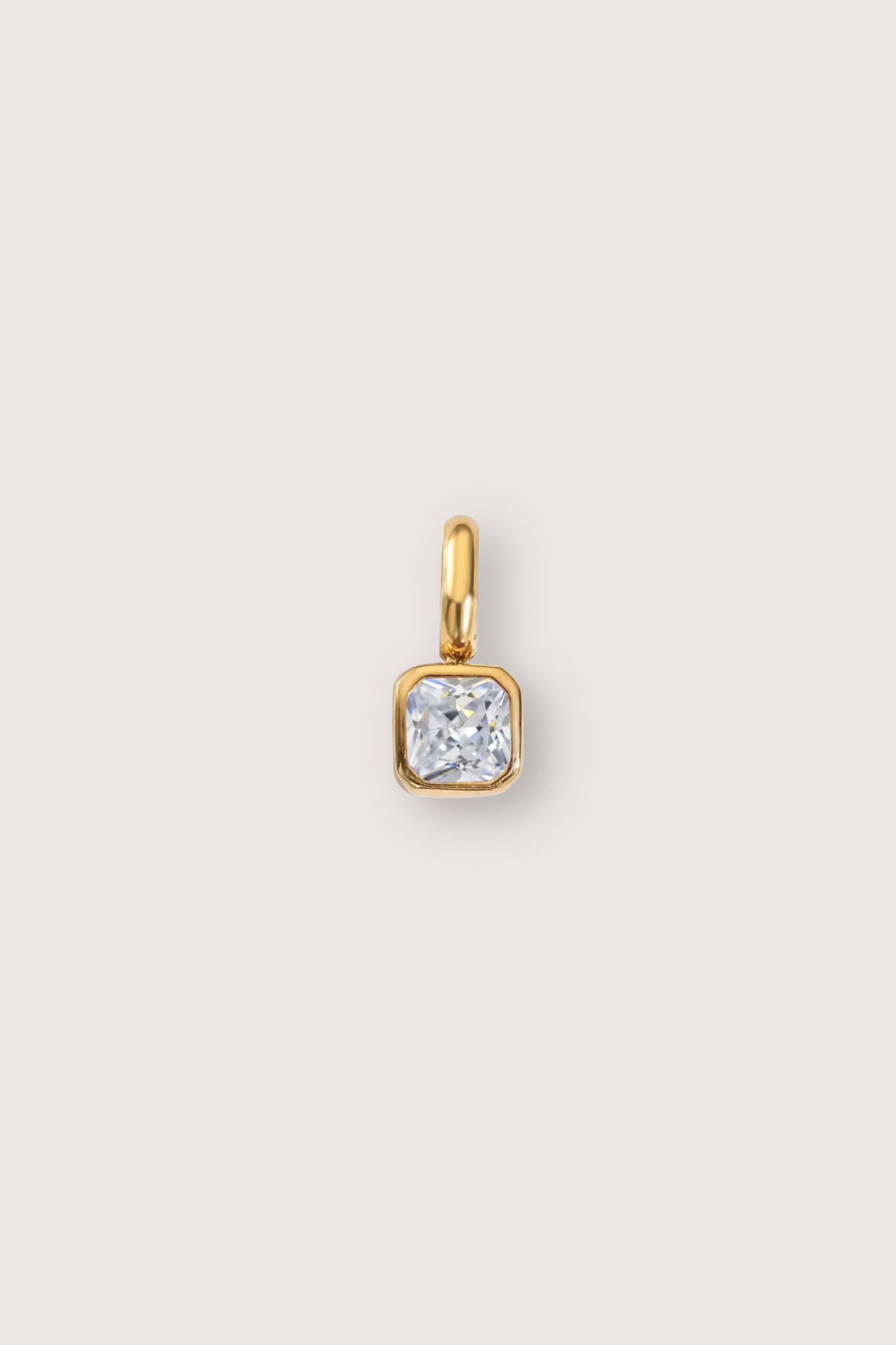 Square Birthstone Charm