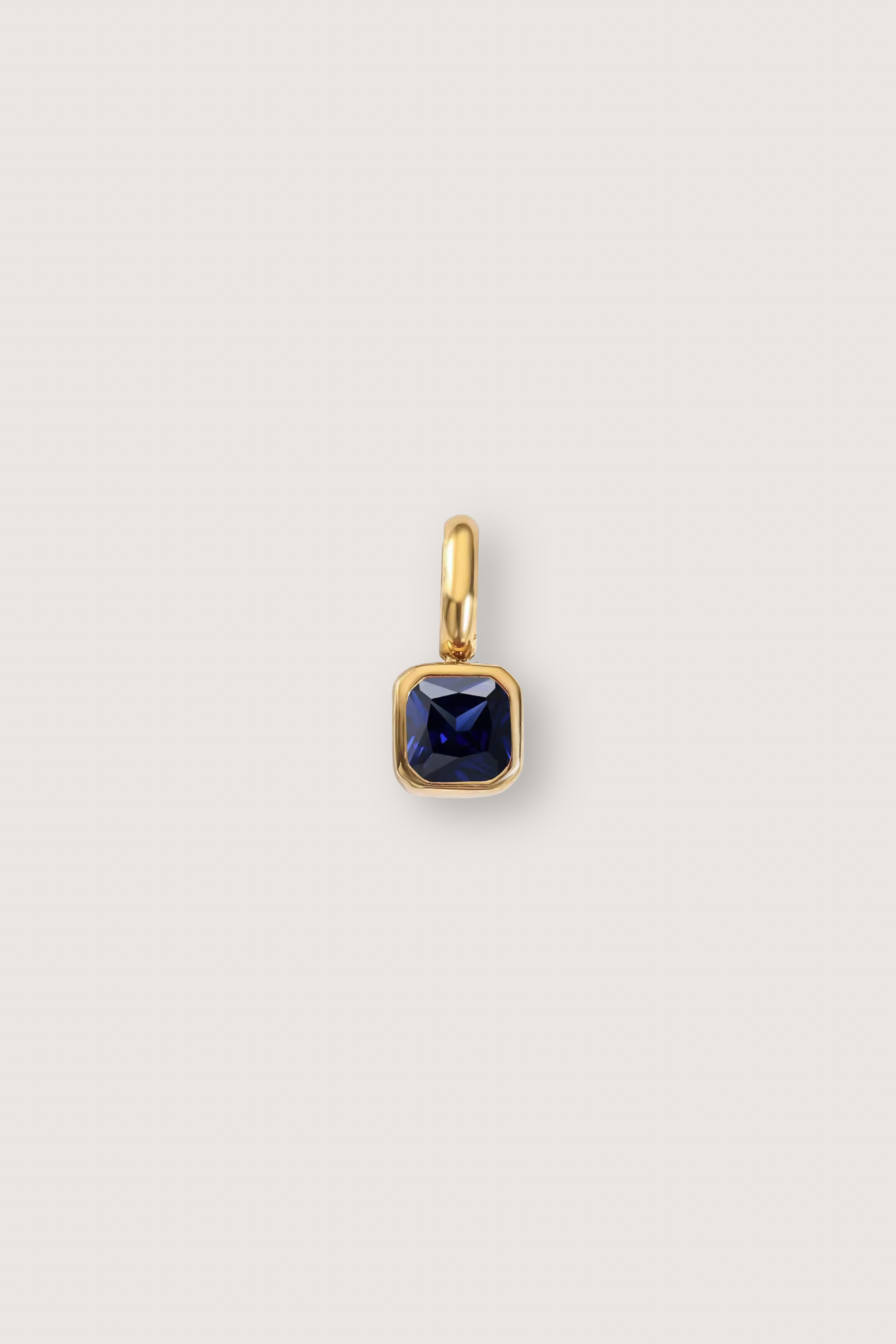 Square Birthstone Charm