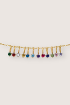 Tiny Round Birthstone Charm