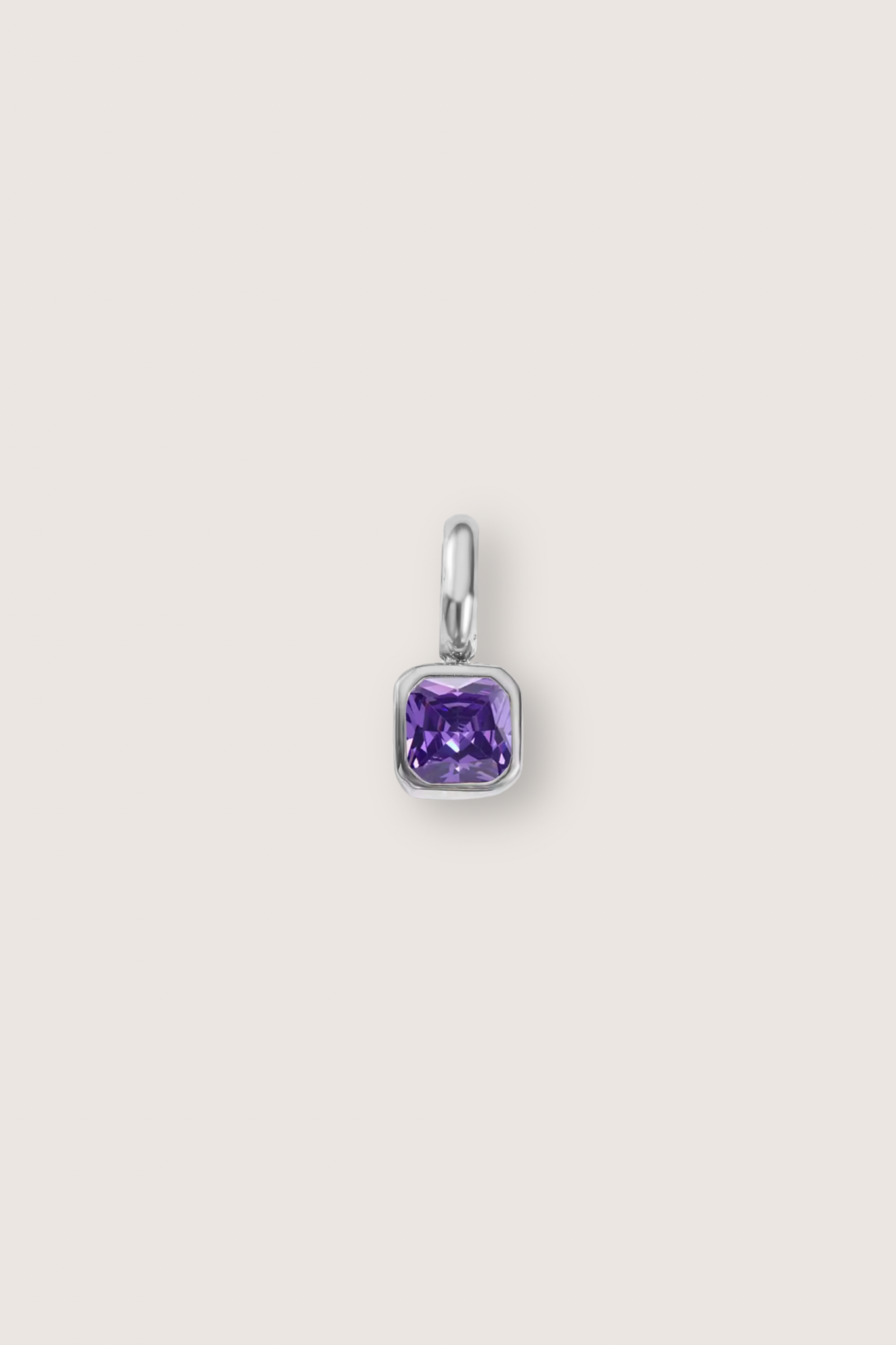 Square Birthstone Charm