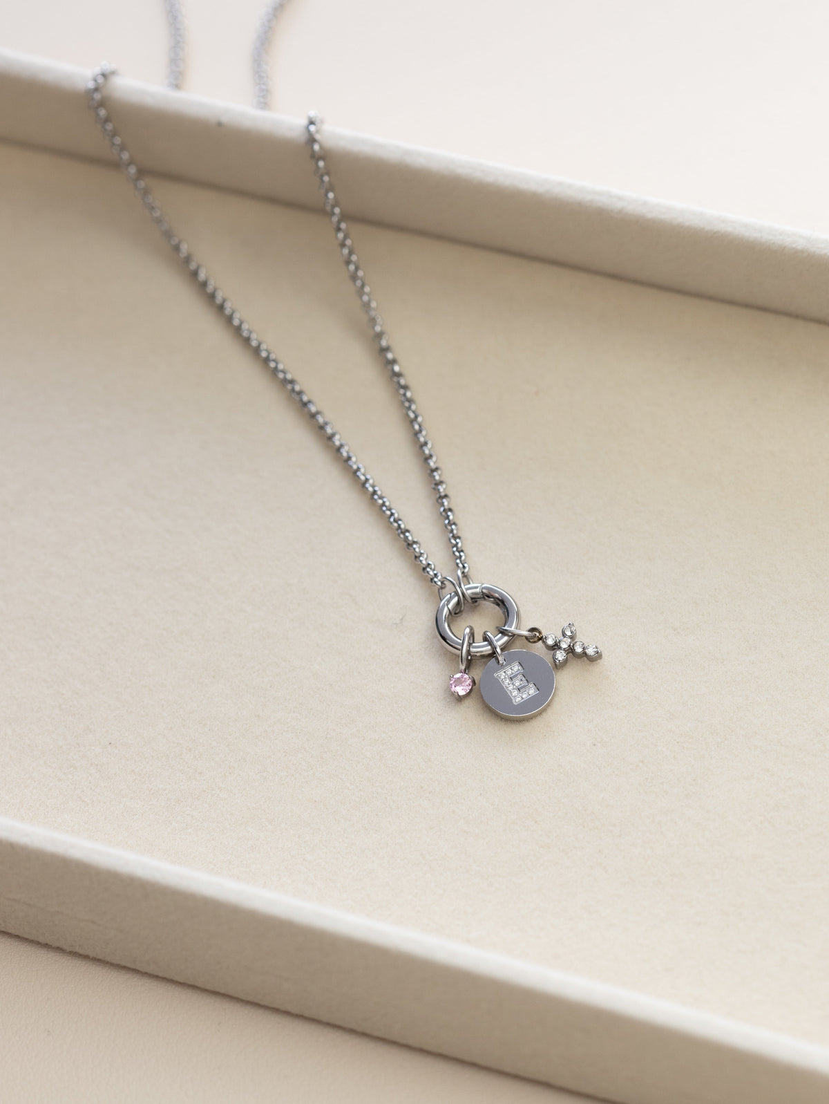 Tiny Round Birthstone Charm