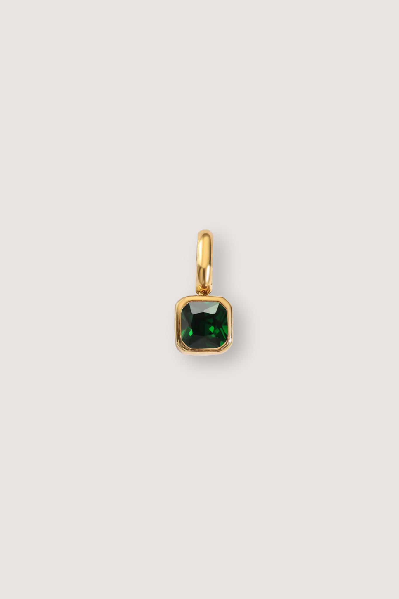 Square Birthstone Charm