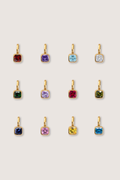 Square Birthstone Charm