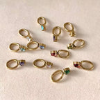 Tiny Round Birthstone Charm