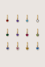 Tiny Round Birthstone Charm