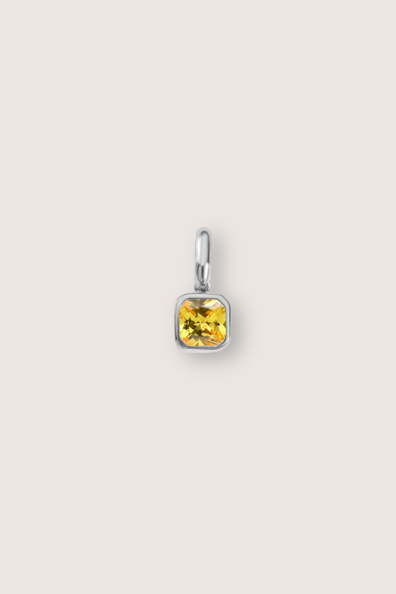 Square Birthstone Charm