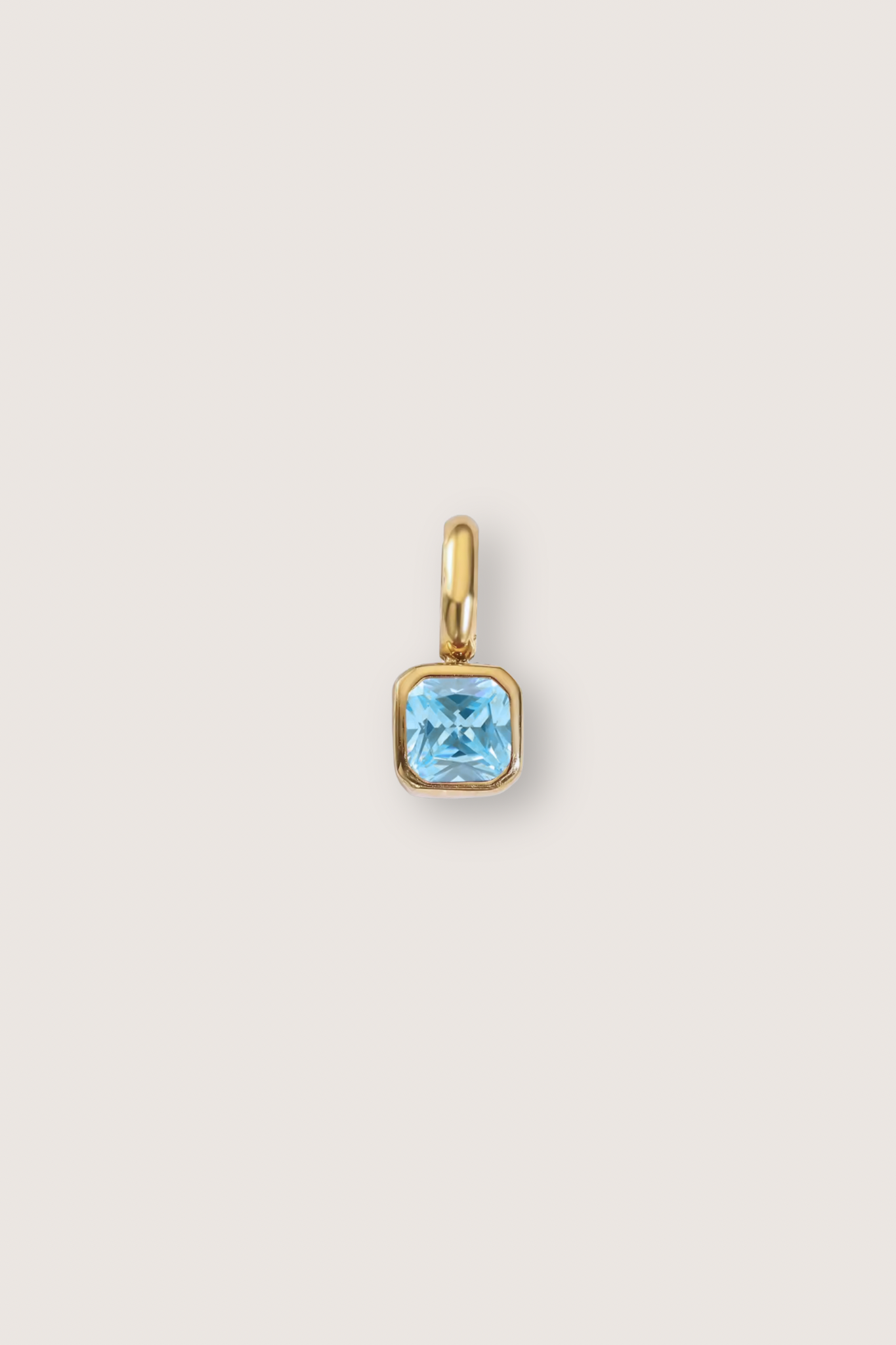 Square Birthstone Charm