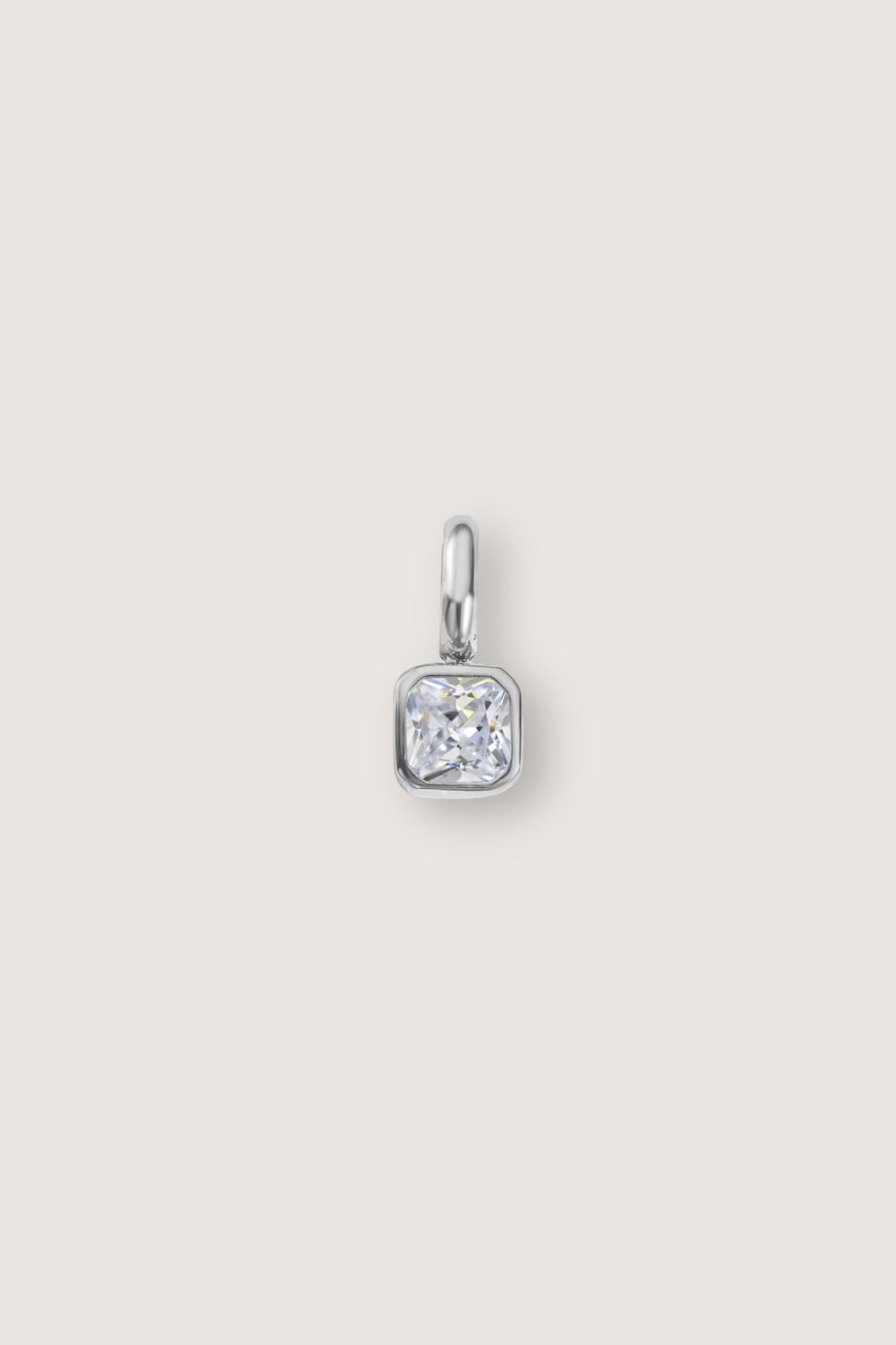 Square Birthstone Charm