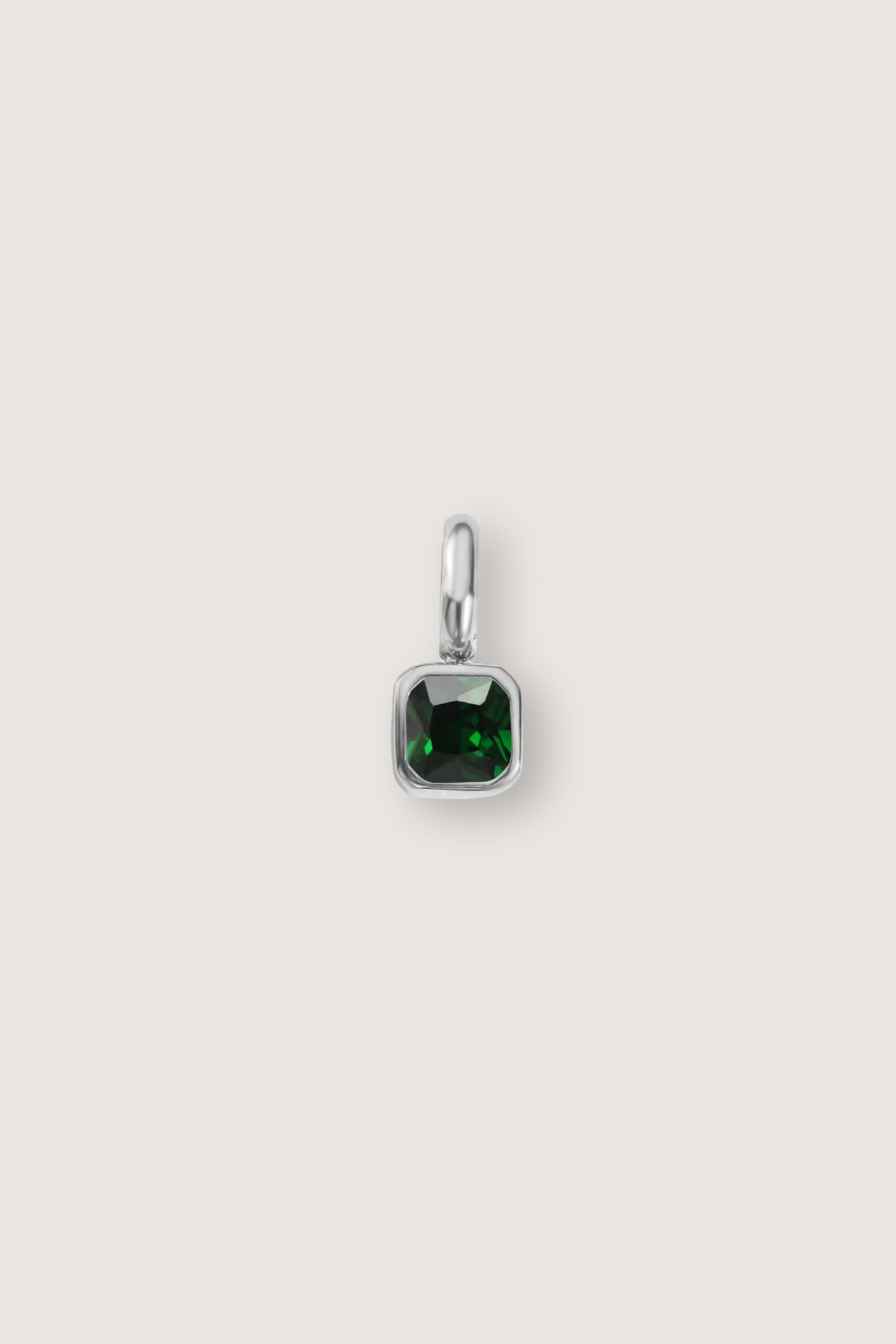 Square Birthstone Charm