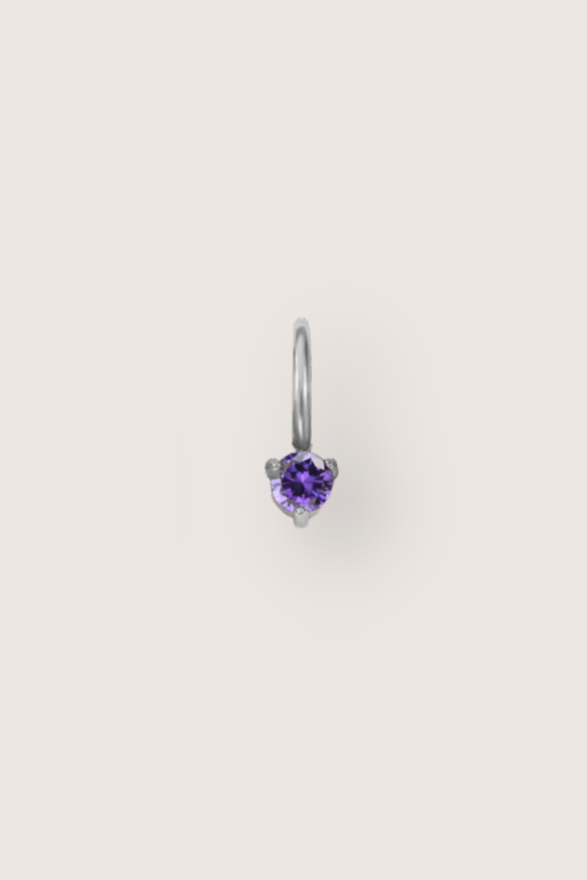 Tiny Round Birthstone Charm