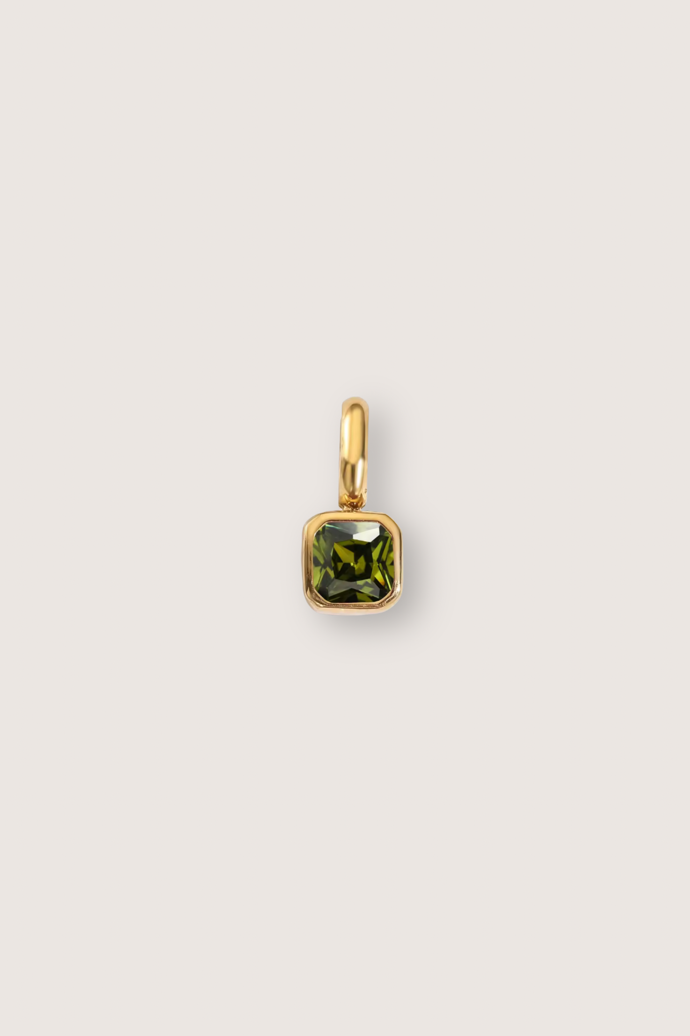 Square Birthstone Charm