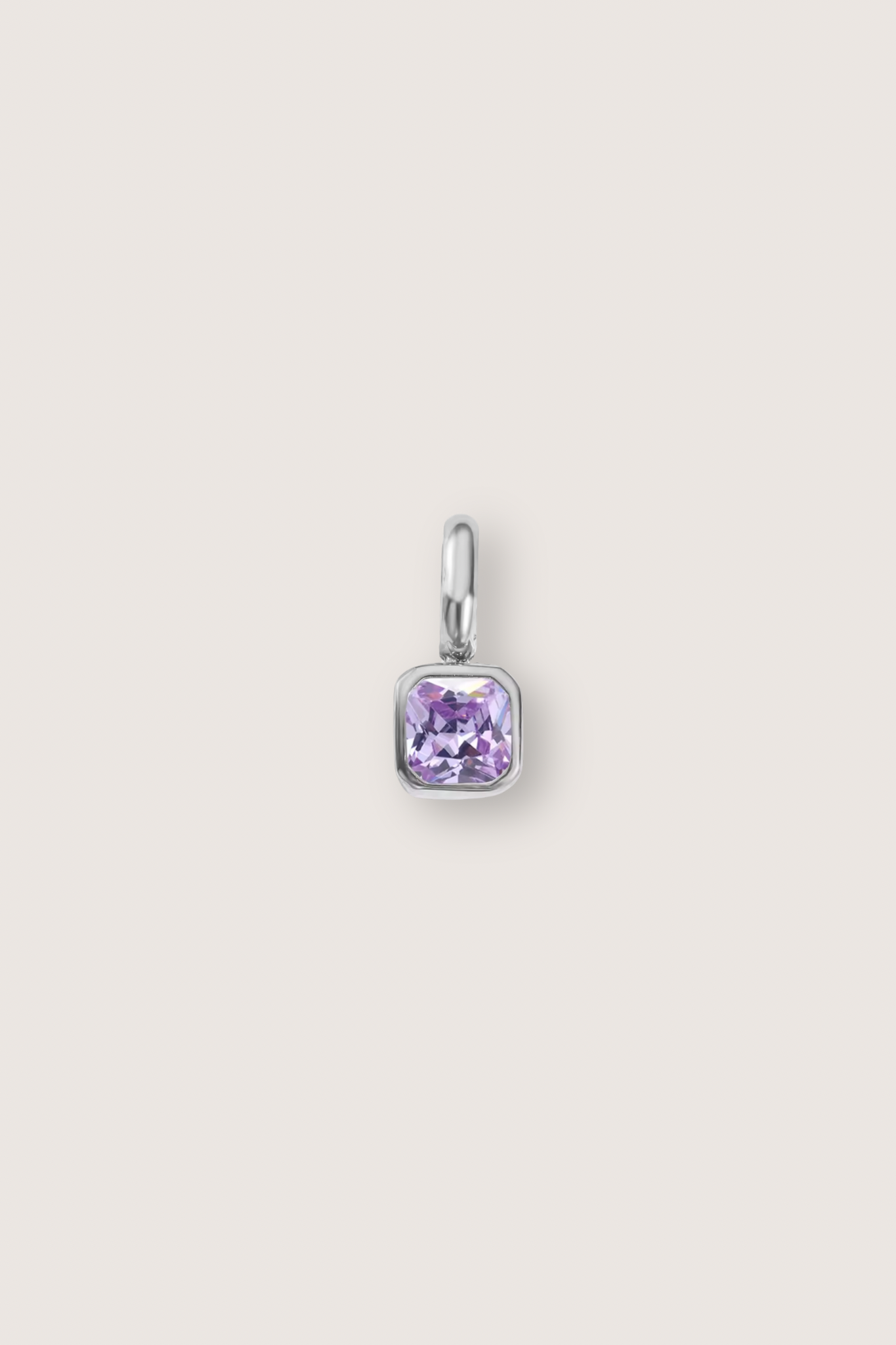Square Birthstone Charm