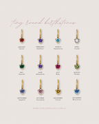 Tiny Round Birthstone Charm