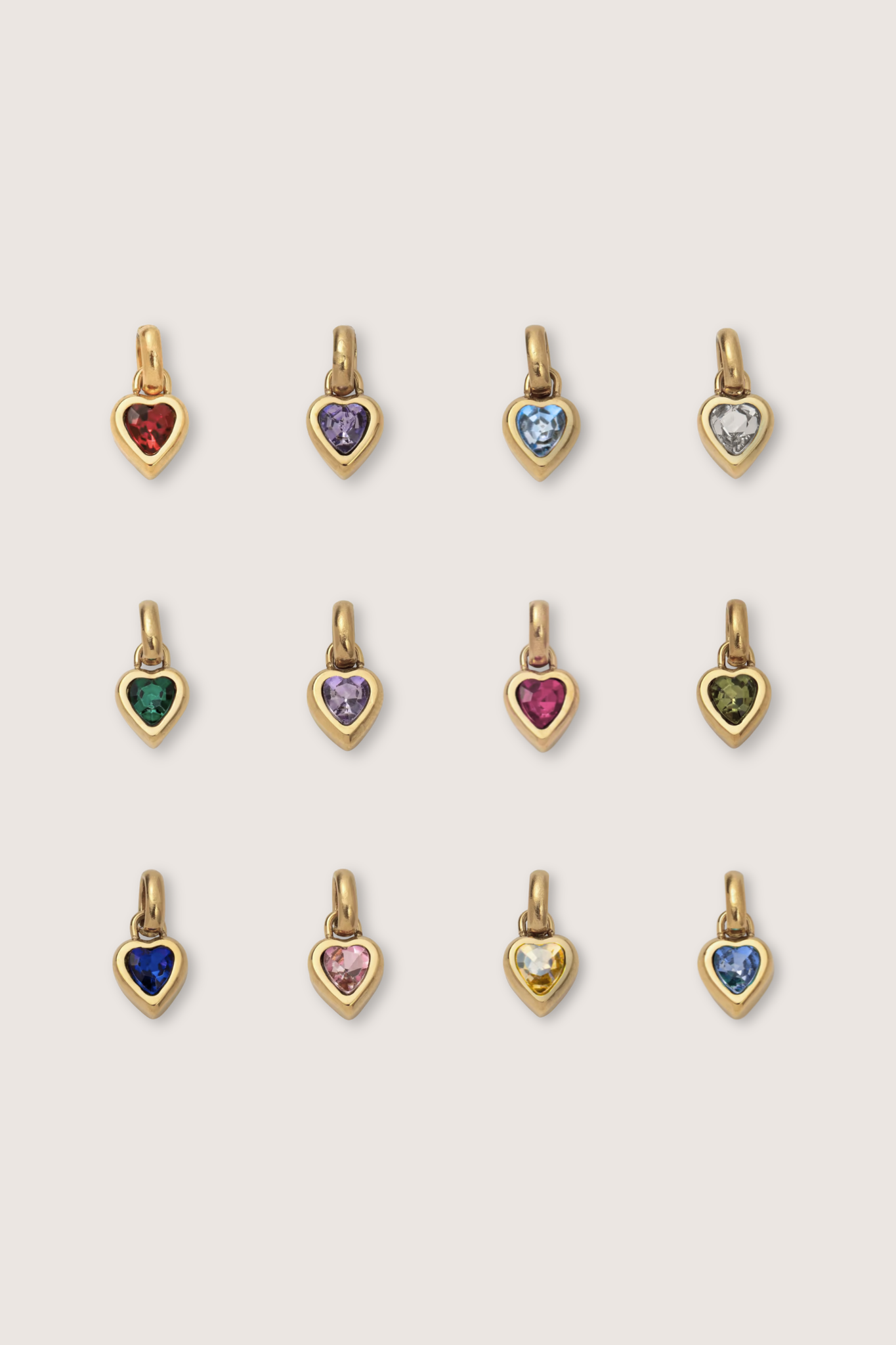 Heart Birthstone Charm