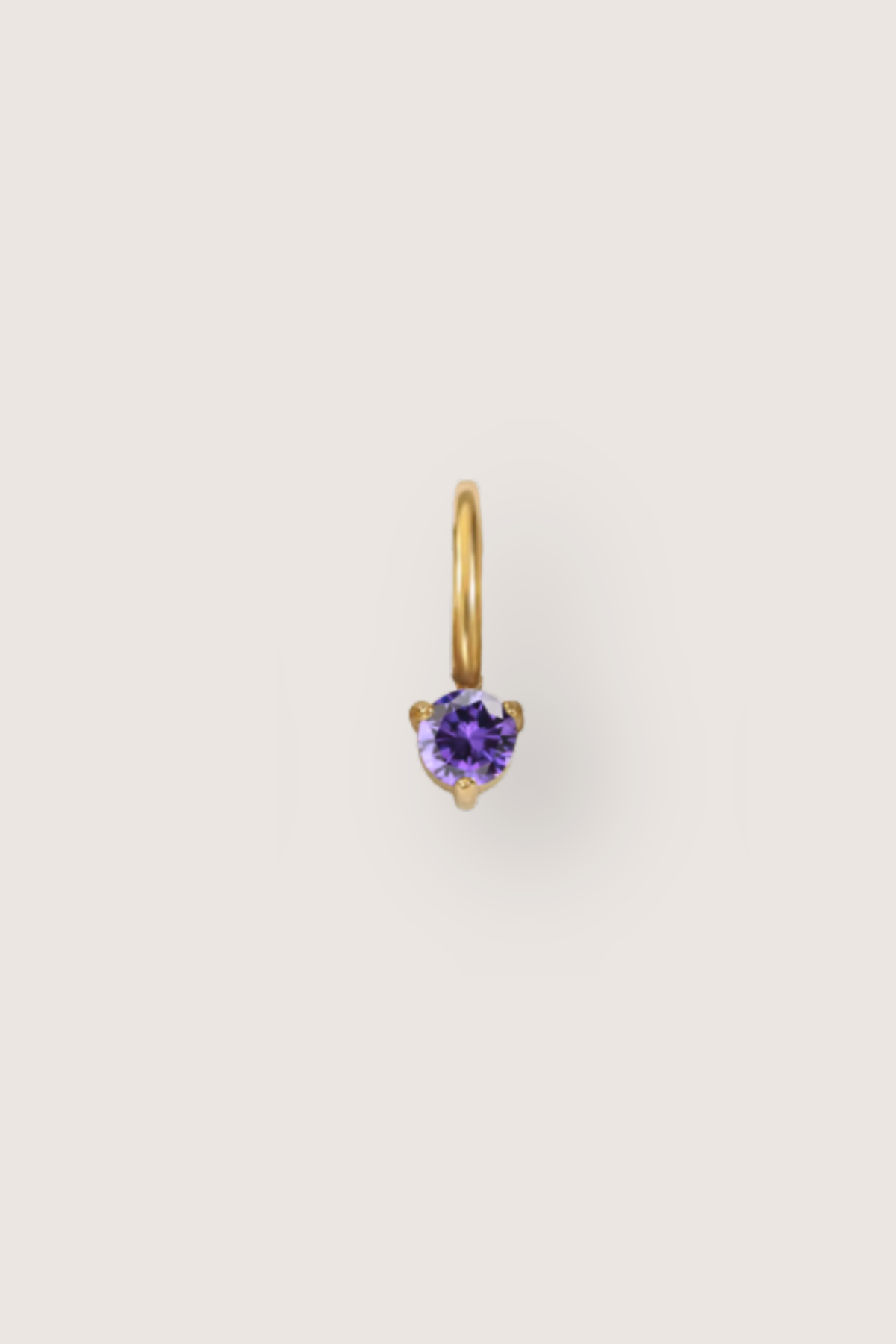Tiny Round Birthstone Charm