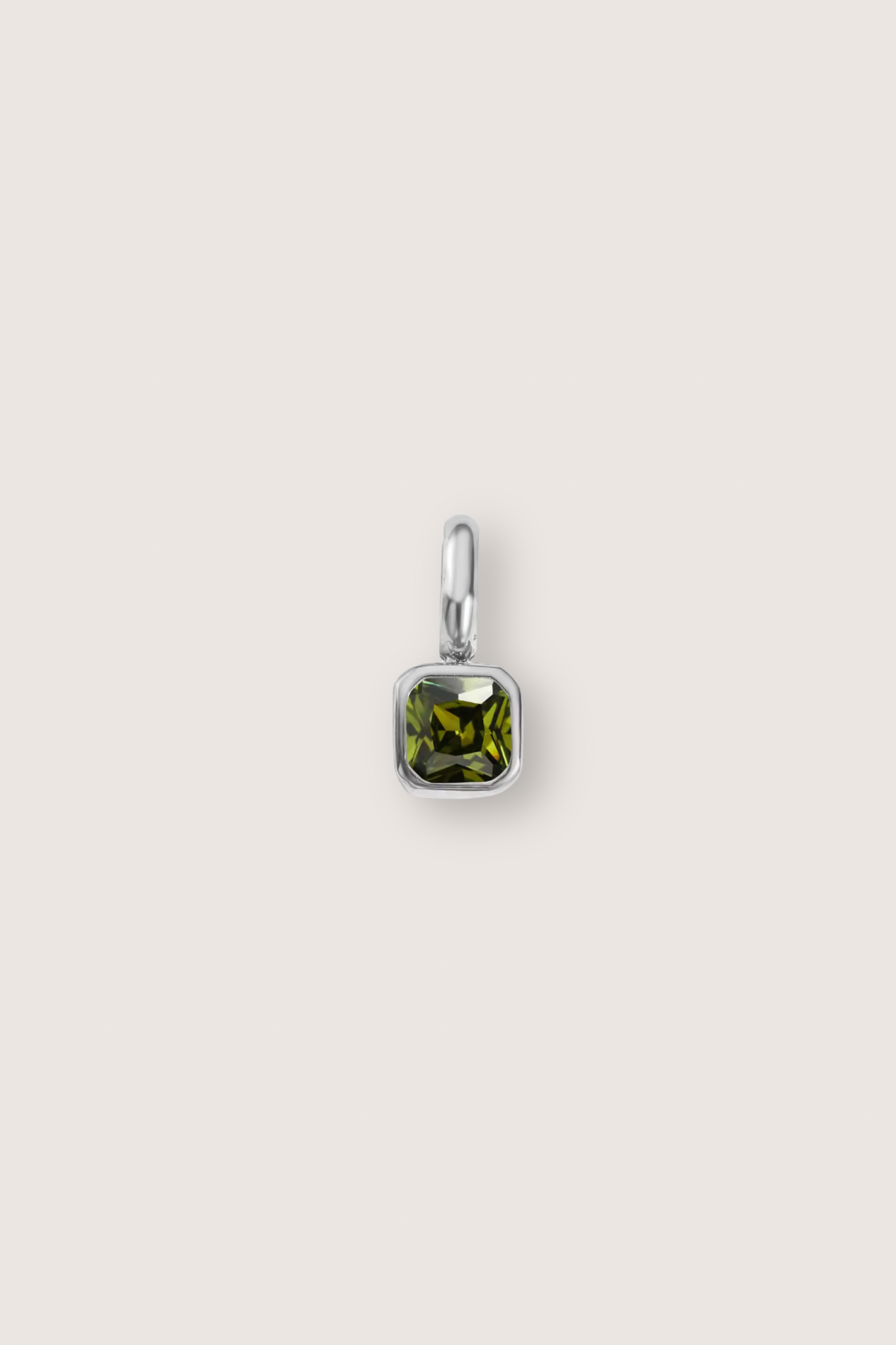 Square Birthstone Charm