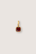 Square Birthstone Charm