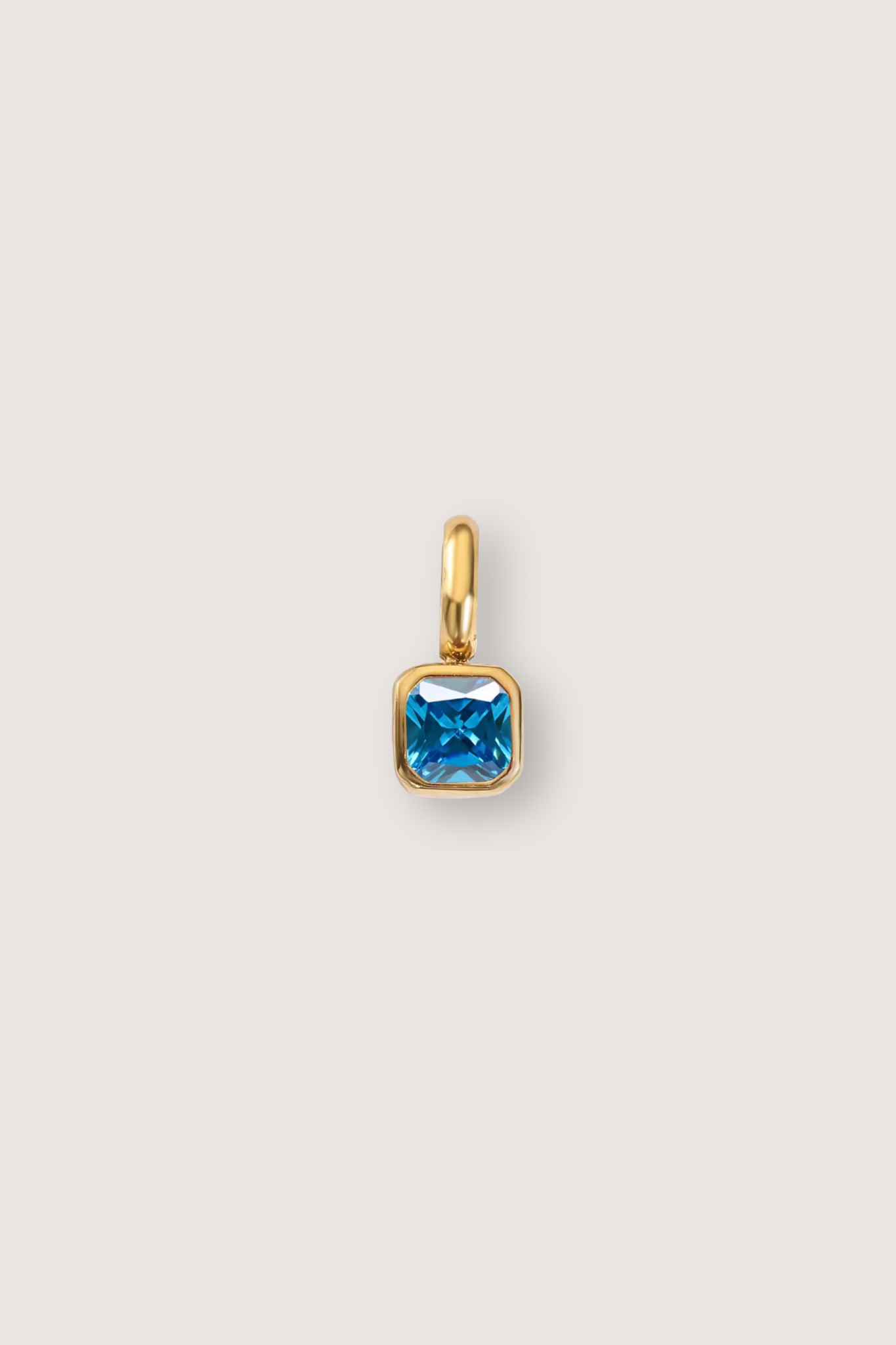 Square Birthstone Charm