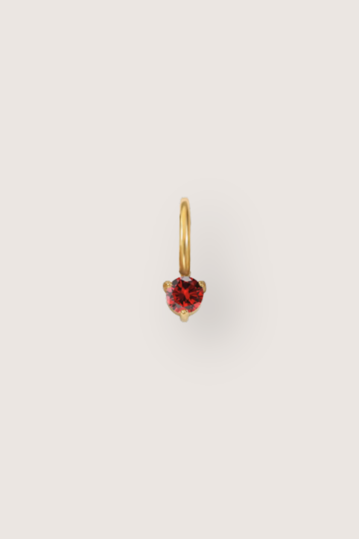Tiny Round Birthstone Charm