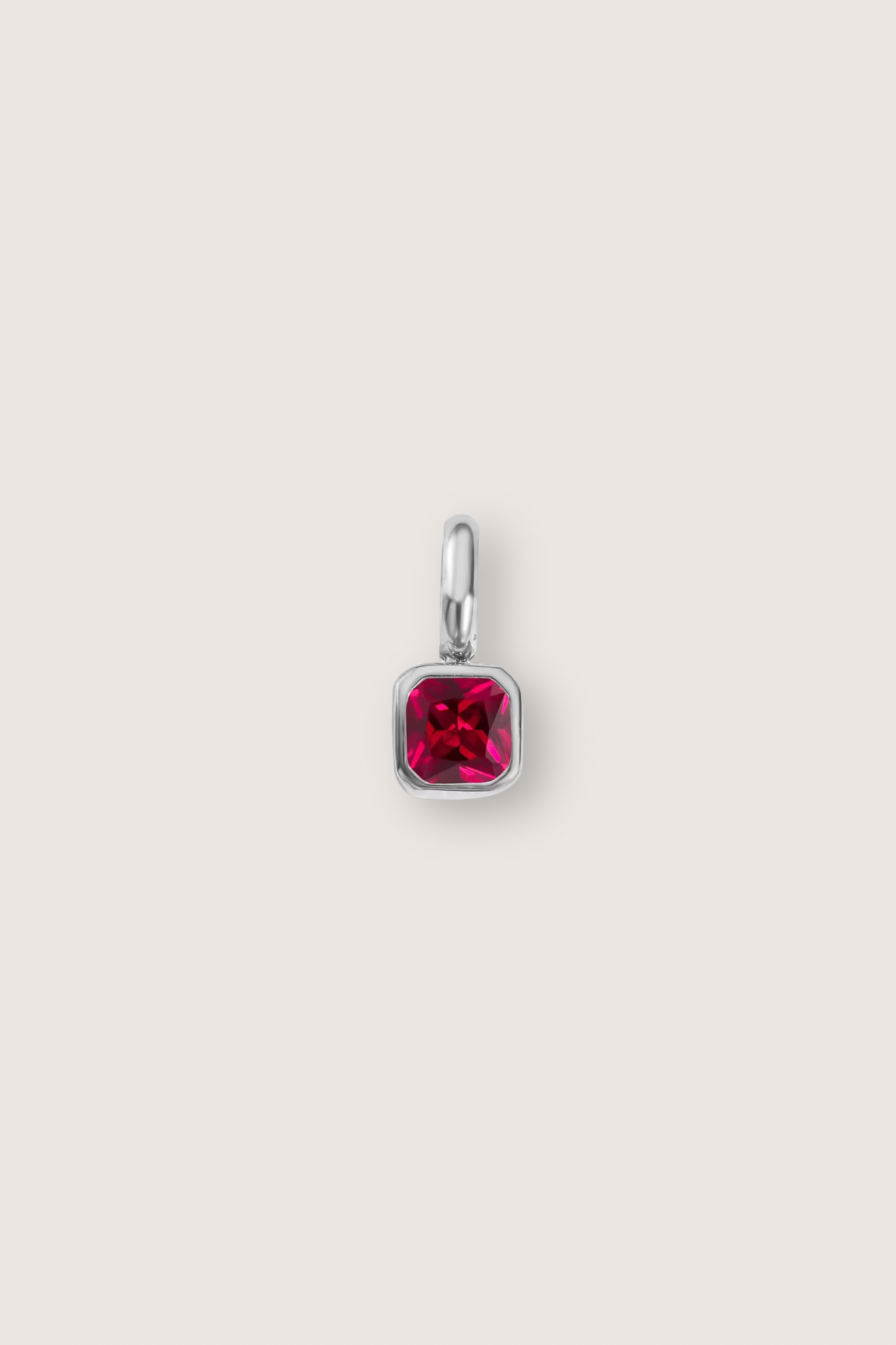 Square Birthstone Charm